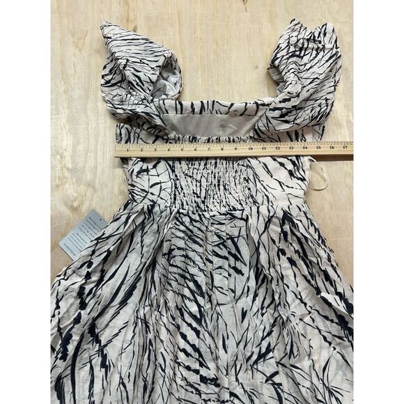 Socialite Abstract Print Off Shouldar Mini Dress Smock Back New! $118 Rayon Mini - Picture 8 of 8